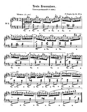 Chopin 3 Ecossaises: Instantly download and print sheet music Chopin
